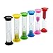 ROSENICE 5pcs 30sec /1min /3mins /5mins /10mins Colorful Hourglass Sandglass Sand Clock Timers (Random Color)