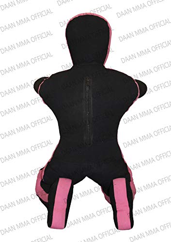 DAAN MMA Grappling Dummy - Judo Punching Bag, Unfilled - Sitting Position Hands Front - Brazilian JIU Jitsu Submission Grappling Dummy Sitting Dummy Wrestling (Pink, 70" Up to 121 lb - Unfilled)