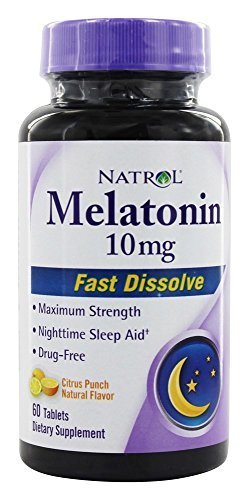Natrol fast dissolve melatonin tablets 10 mg. citrus pu…