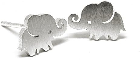 Pippoko Jewelry 925 silver Tiny Elephant Stud Earrings_New