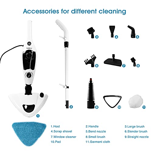 Cathtina Steam Mop, 10 in 1 Detachable Handheld Floor Steamer for