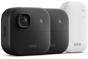 Blink Outdoor 2K+ (newest model) — Wireless smart security camera, 2K video resolution, enhanced audio, two-year battery. Syn