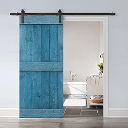 28 in. x 84 in. Mid-Bar Series Ocean Blue Stained