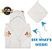 BluEarth Products Animal Baby Hooded Towel for Girls and Boys | Little Bear | Bamboo Hooded Baby Towel and Baby Washcloth | Baby Travel Bathing Kit | Baby Gifts for Newborn, Infant, Toddler, Big Kids