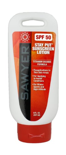 Sawyer SPF 50 Stay-Put System Sunblock Lotion Tottle (8-Ounce)