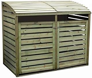 Checo LTD WOODEN DOUBLE WHEELIE BIN STORE โDURABLE โ ELEGANT โHIDES TWO UGLY BINS