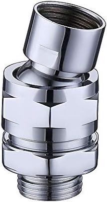 Shower Head Swivel Adapter Ball Joint - Ball Joint Adjustable Shower Arm Connector Universal Showering Component Polished Chrome