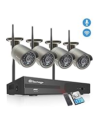 Techage - Sistema de cámara de seguridad inalámbrico WiFi