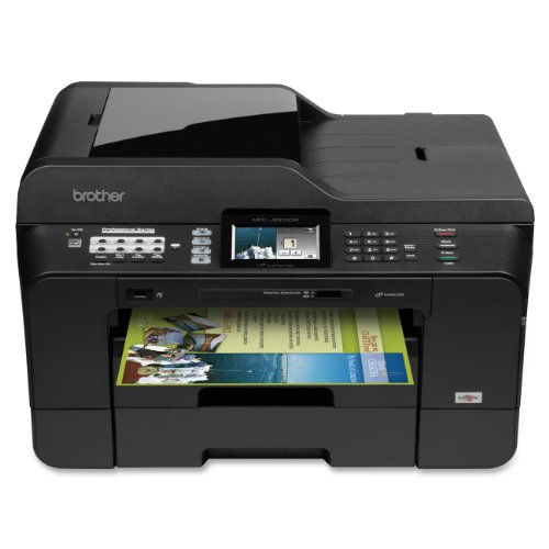Brother MFCJ6910DW Business Inkjet All-in-One Printer with 11-Inch x 17-Inch Duplex Printing, Scan Glass, Dual Paper Trays and Touchscreen