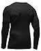 BALEAF Men's Cool Dry Skin Fit Long Sleeve Compression Shirt Black Size L