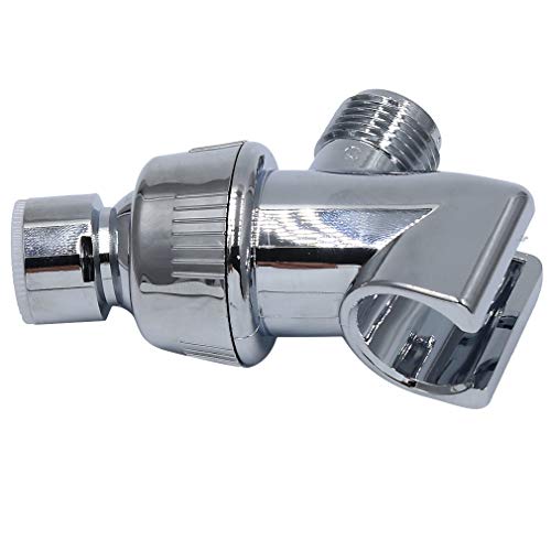 YouCY Shower Head Holder for Hand Held Showerheads, Adjustable Shower Arm Mount with Universal Wall Hook Bracket and Brass Pivot Ball, Polished Chrome