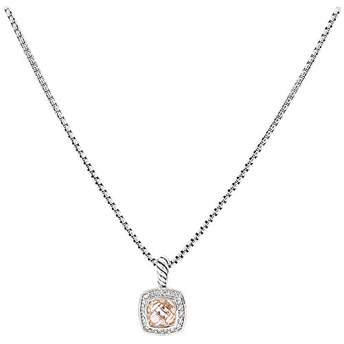David Yurman Petite Albion Morganite & Diamonds Necklace N07212DSSAMODI17