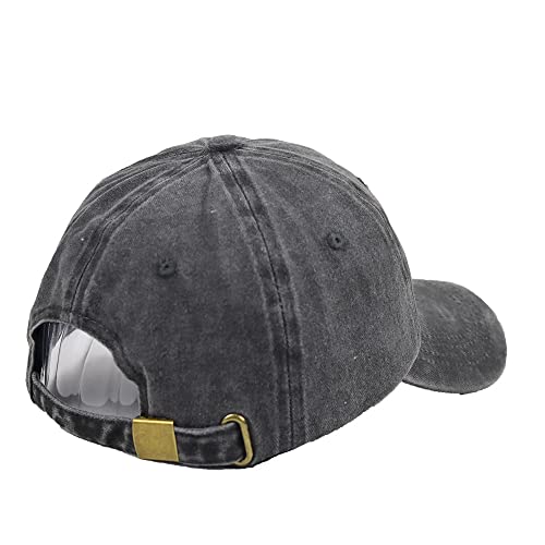 Cap Weights HHNLB Beach Hair Don't Care Hat, Washed Cotton Adjustable Embroidered Baseball Cap, Embroidered Black, One Size Ny Hat Woman