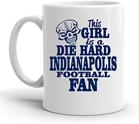 Custom Personalized Diehard Indianapolis Fan White 15 oz Coffee Mug