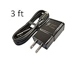 Fast Charger for Samsung Galaxy S9 S9+ S8 S8+ Note 8 9 + 3 Foot Type C USB-C Data Charging Cable - Black QuickCharge 2.0