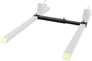 Sulythw Clamp On Pallet Forks Adjustable Stabilizer Bar, Fits Forks Up to 3"W x 2" H, 13"-23"W Adjustable Length