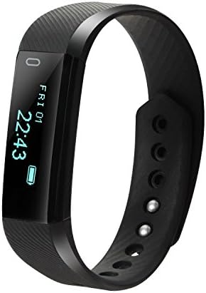 Fitness Tracker,Gajozon Smart Bracelet Point Touch Bluetooth Call Remind Remote Self-Timer Smart Band Calorie Counter Wireless Pedometer Sport Sleep Monitor Activity Tracker For Android iOS (Black)