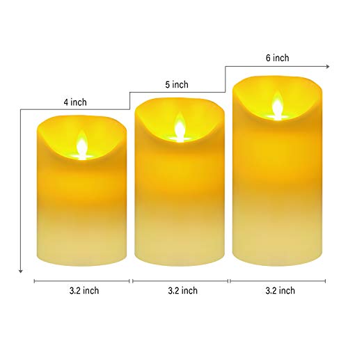 Flameless LED Candles Vanilla Scented Pillar Candles Flame Remote