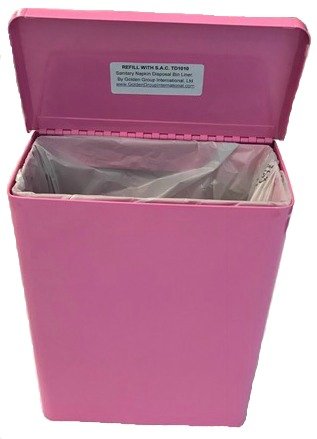 Pink Sanitary Napkin Receptacle