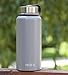 MIRA 22 Oz Stainless Steel Vacuum Insulated Wide Mouth Water Bottle with 2 Caps | Thermos Keeps Cold for 24 hours, Hot for 12 hours | Double Walled Powder Coated Travel Flask | Gray
