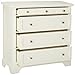 Home Styles Naples White Finish Four Drawer Chest including Top Drawer Felt Lined for Jewelry