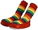 Mocc Ons Moccasin Style Slipper Socks, Rainbow Stripes - 12-18 Months