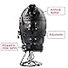 YiFeng Fetish Mask Head Hood with Lockable Blindfold & Dildo Penis Mouth Gag Costume Bondage Adult Sex Toys BDSM (Black)