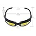 UIM-Shop Polarized Field Motorbike Driving Riding Ski Goggles Glasses -Padded Motorcycle Mirrors Black Frame