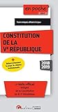 CONSTITUTION DE LA VE REPUBLIQUE - 10EME EDITION: LE TEXTE OFFICIEL INTEGRAL DE LA CONSTITUTION DE LA VE REPUBLIQUE (EN POCHE) (French Edition) by 