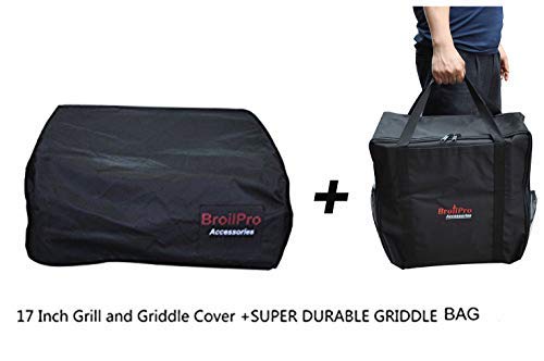 BroilPro Accessories 17 Inch Grill and Griddle Cover (Fits Blackstone 17" Grill Griddle)
