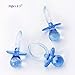 Adorox 2.5'' Blue Acrylic Baby Pacifier Shower Favor (Blue (36 Pieces)) primary