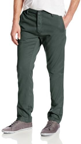 Amazon Volcom ボルコム Faceted Pant スリムフィットパンツ チノパン メンズ A 32 緑 アウトドア ロングパンツ 通販