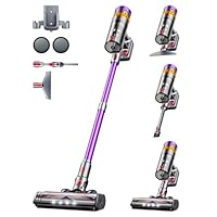 VIAFLY Cordless Vacuum Cleaner, 600W 50Kpa 70 Mins Vacuum Cleaners for Home, Self-Standing Stick Vacuum with Touch Screen, Wall Dock, Anti-Tangle Rechargeable Vacuum for Pet Hair Carpet Hardwood Floor