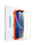Anker GlassGuard Screen Protector for iPhone XR 2018 with Alignment Frame for Easy, Bubble-Free Installation and Double Defence Tempered Glass [Case Friendly] [2-Pack]