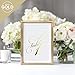 Bliss Collections Gold Wedding Table Numbers, Double Sided 4x6 Calligraphy Design, Numbers 1-25 and Head Table Card Included