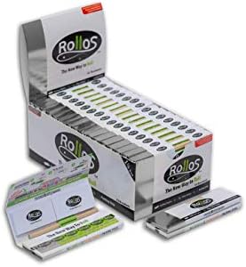 Rollos Rolling Paper w/Filter Strips and Packing Sticks (Gold, 1-1/4 Inch)