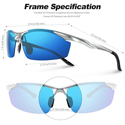 image for PAERDE Men's Polarized Sports Sunglasses for Driving Cycling Fishing G