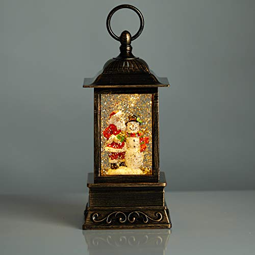ReLive Christmas Light-Up Snow Globe - Santa and Snowman