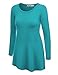 Lock and Love LL WT767 Womens Long Sleeve Scoop Neck Trapeze Tunic L JADE
