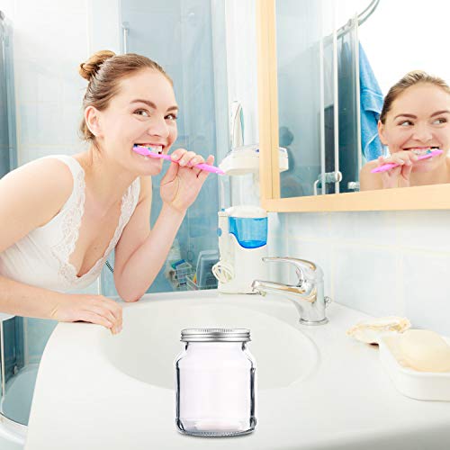 4 Pieces Stainless Steel Toothbrush Holder Jar Toothbrush Holder Lid