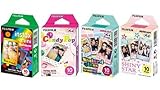 Fujifilm InstaX Mini Instant Film Rainbow & Staind Glass & Candy Pop & Shiny Star Film -10 Sheets X 4 Assort Value Set