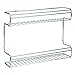 InterDesign Classico 2-Shelf Wall Mount Spice Organizer Rack for Kitchen Storage - Chrome