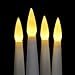 Akari 4 Set Smooth 6 inch high White Flickering LED Flameless Candles Indoor Outdoor Battery Festive Occasions Centerpieces Table Settings Weddings Birthday Parties