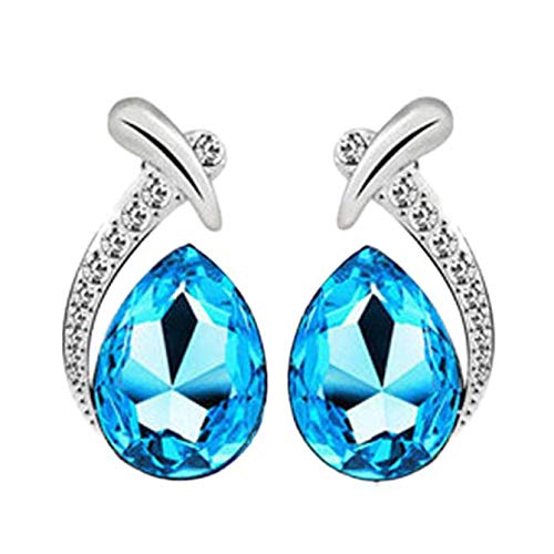 SuperXC Women Jewelry Sets Gold Plated Cubic Zirconia Drop Dangle Pendant Necklace and Earrings Set for Girls