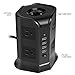 SAFEMORE USB Power Strip 8-Outlet and 4 USB Charging Ports with 6.5-Feet Cord (Pure Black)