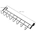 BELLE VOUS 8 Over Door Hook Rack/Cabinet Hook Organizer Door Hooks - Door Hanger for Cupboards, Wardrobes in Bathroom, Bedroom and Kitchen - Hook Hanger - Hook Rail - Easy to Mount and No Screw