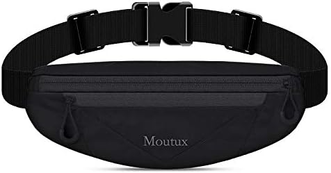 Money Belt for Travel for Women Men Hidden - RFID Blocking Travel Wallet Security Passport Holder, Slim Travel Pouch Fanny Pack Belt Bag - Black