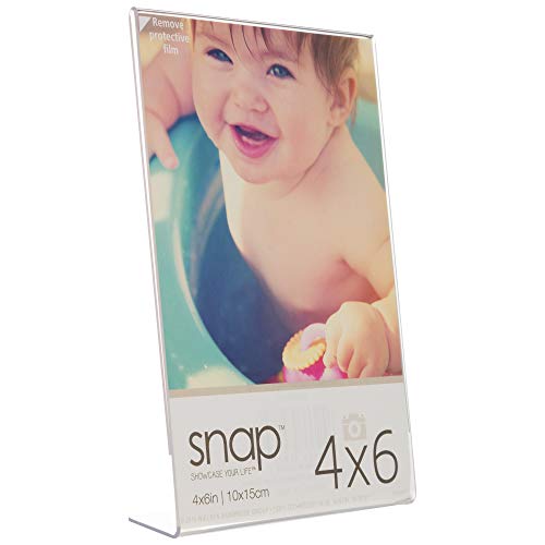 Snap 4x6 Clear Acrylic Self Standing Frame, Set of 12 Pricepulse