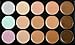 CoKate 15 Colors Pro Contour Face Cream Makeup Cosmetic Concealer Palette+ Curve Foundation Brush