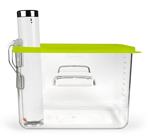 EVERIE Collapsible Silicone Lid Compatible with Breville Chefsteps Joule Cooker and Rubbermaid 12,18,22 Quart Sous Vide Container (Corner mount)